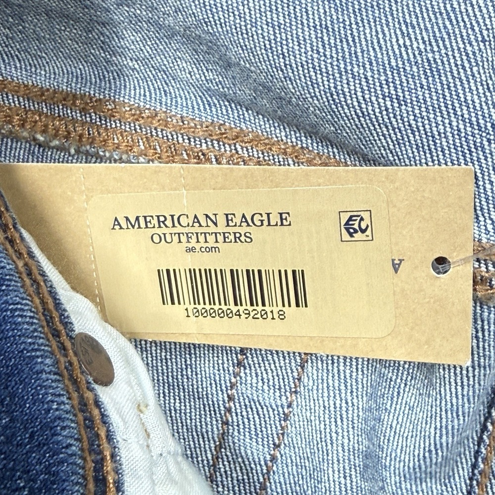 American Eagle Kick Boot Jeans Women 12 Stretch‎ Vintage Distressed Look - Picture 5 of 16